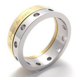 Halvguld Titanring