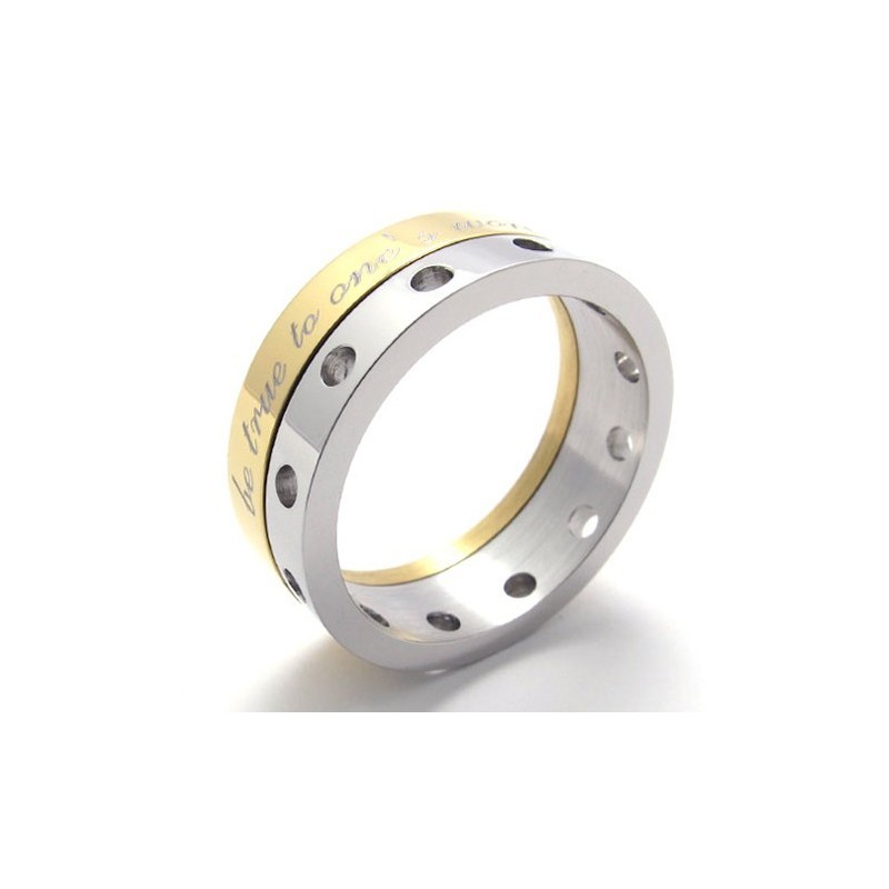 Halvguld Titanring Halvguld Titanring