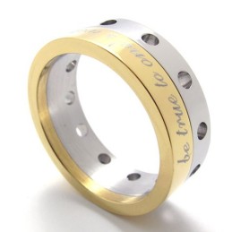 Halvguld Titanring