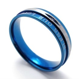 Diamantblå Titanring