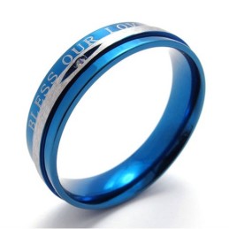 Diamantblå Titanring