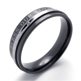 Diamantring I Svart Titan