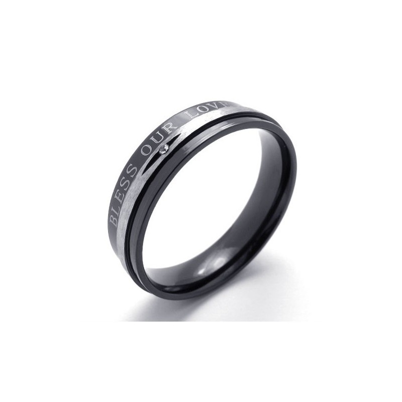 Diamantring I Svart Titan Diamantring I Svart Titan