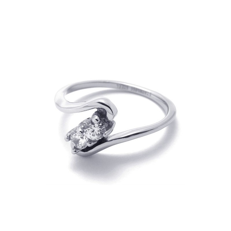 Diamantring I Titan För Kvinnor Diamantring I Titan För Kvinnor