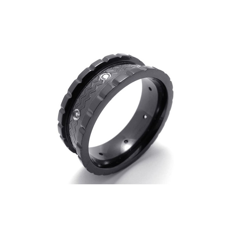 Svart Diamantring I Titan Svart Diamantring I Titan