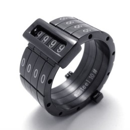 Svart Puzzle Code Lovers Titanring