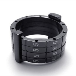 Svart Puzzle Code Lovers Titanring