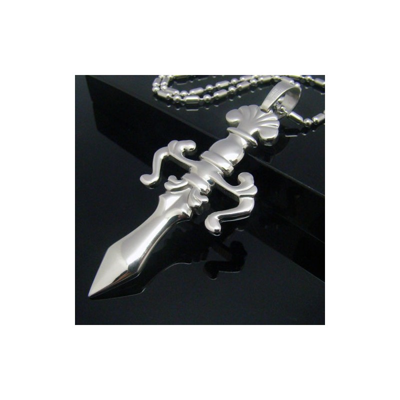 Cool Man Shining Sword Cross Pure Titanium Halsband Hänge Cool Man Shining Sword Cross Pure Titanium Halsband Hänge
