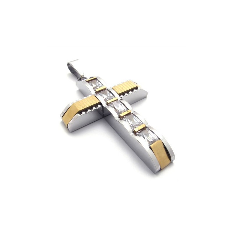 Guld Accent Kors Diamant Titan Kors Hänge Guld Accent Kors Diamant Titan Kors Hänge