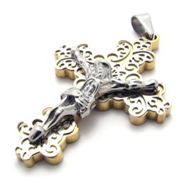 Guldkors Jesus Titanhänge