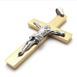 Jesus Guld Titan Kors Hängsmycke