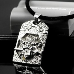 Cool Man Unik Skull Halsband I Rent Titan Hänge Gåva
