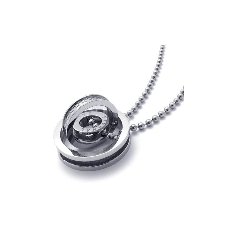 Silver Accent Flera Ringar Lovers Titanhänge Silver Accent Flera Ringar Lovers Titanhänge