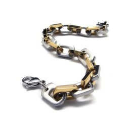 Herr- Och Pojkararmband I Rent Titan, Gyllene Silver