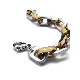Herr- Och Pojkararmband I Rent Titan, Gyllene Silver