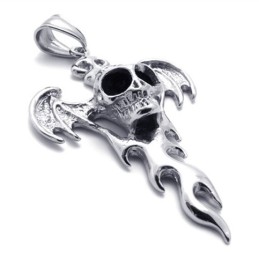 Skull Flame Titanhänge