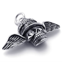 Vingar Skull Diamant Titanhänge