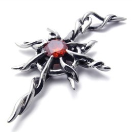 Röd Diamant Titanhänge
