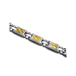 Magnetiskt Armband I Rent Titan För Män, Guld Och Silver