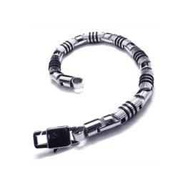 Herrarmband I Silversvart 316L Rent Titan