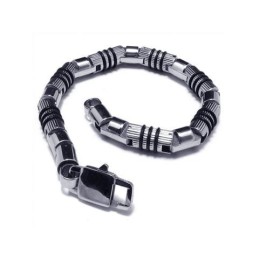 Herrarmband I Silversvart 316L Rent Titan
