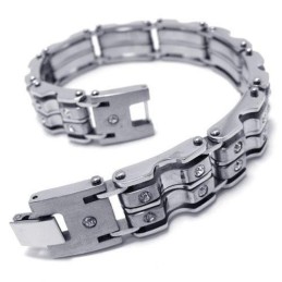 Herr Pojkar Silver Charm Ren Titan Armband
