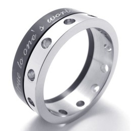 Halvsvart Titanring