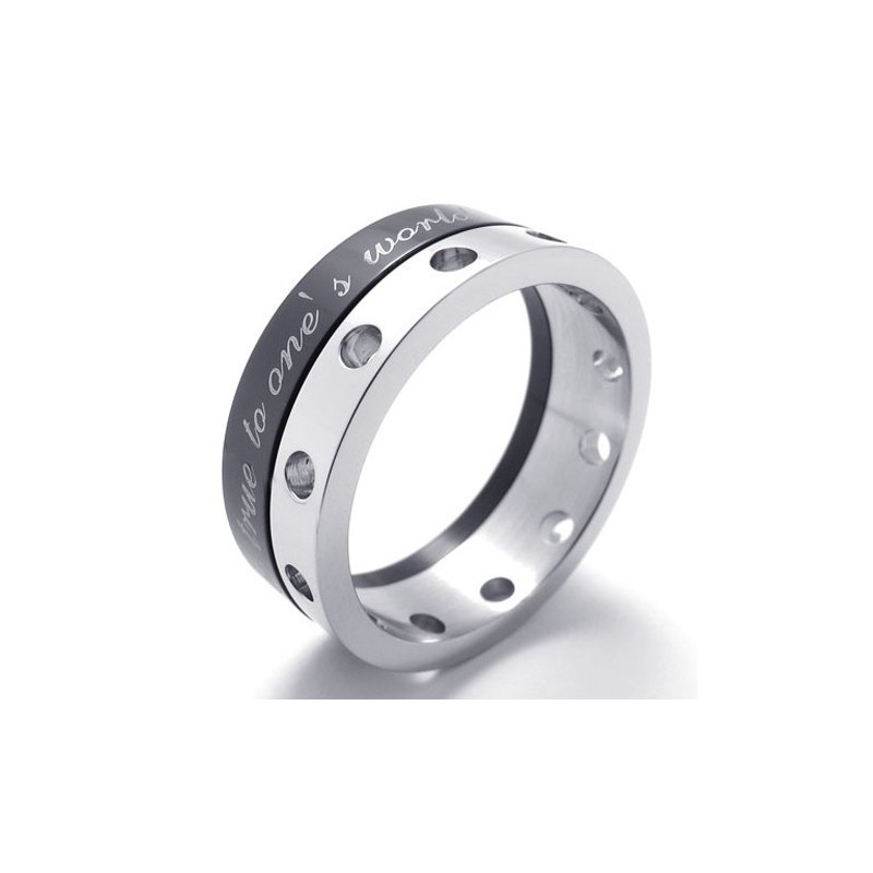 Halvsvart Titanring Halvsvart Titanring