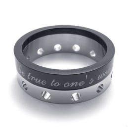 Halvsvart Titanring