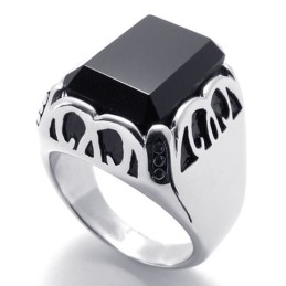Ädelstensring I Titan