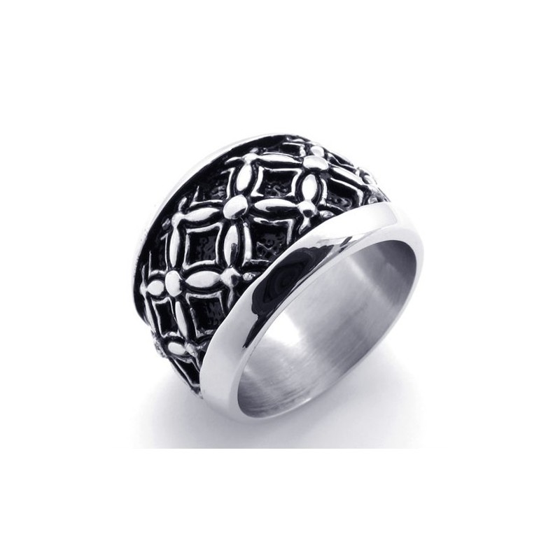 Svart Vintage Titanring Svart Vintage Titanring