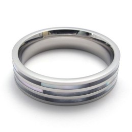 Tre Ringar Polerad Titanring