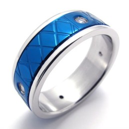 Blå Titanring