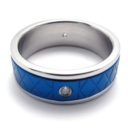 Blå Titanring