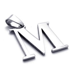 Titanhänge För Bokstaven "M"
