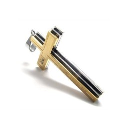 Halsband Med Kors I Guld Och Silver I Rent Titan