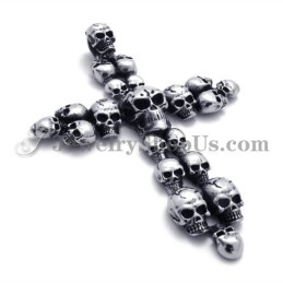 Moderiktig Skulls Cross Titanhänge