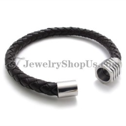 Moderiktigt Titanarmband Med Läder