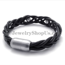Moderiktigt Läder Med Titanarmband