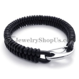 Elegant Läderarmband I Titan