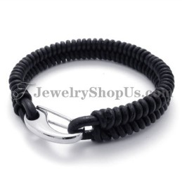 Elegant Läderarmband I Titan