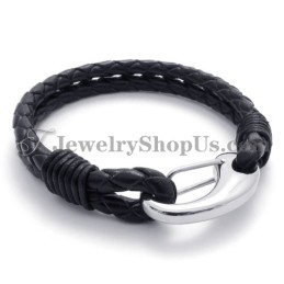Elegant Titan Läderarmband