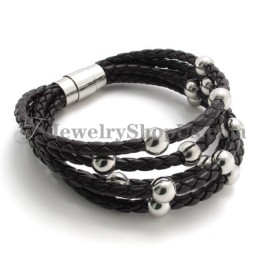 Moderiktigt Brunt Läder Med Titanarmband