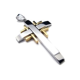 Herrhalsband Med Korshänge I Rent Titan (Ny)