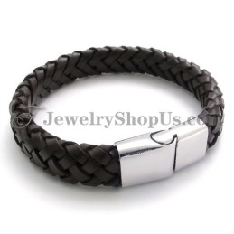 Vackert Läderarmband I Titan