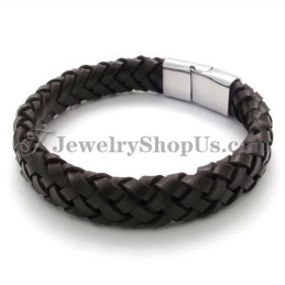 Vackert Läderarmband I Titan