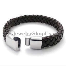 Vackert Läderarmband I Titan