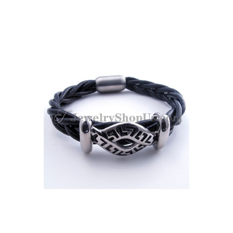 Moderiktigt Läderarmband I Titan Moderiktigt Läderarmband I Titan