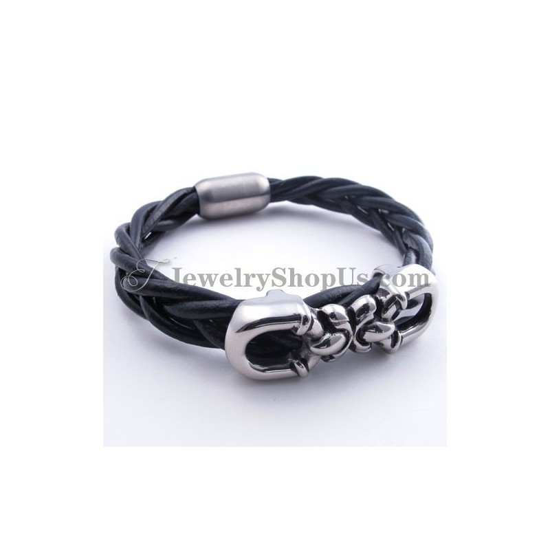 Moderiktigt Titan Läderarmband Moderiktigt Titan Läderarmband