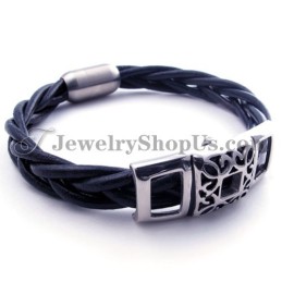 Elegant Titan Läderarmband